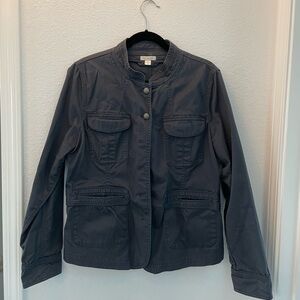 Garnet Hill Dusty Navy Utility Jacket